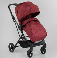 Детская прогулочная коляска JOY Liliya 10105 рама алюминий / футкавер / цвет вишневый