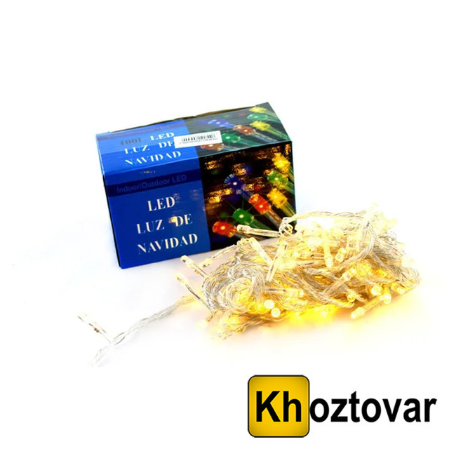 Новорічна гірлянда XMas LED 300 WW-2 ⁇ Прозорий дріт ⁇ 300 ламп