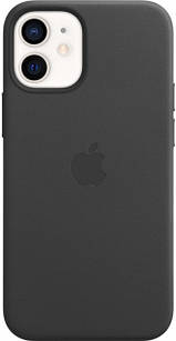 Чохол Apple Leather Case with MagSafe Black для iPhone 12 / 12 Pro