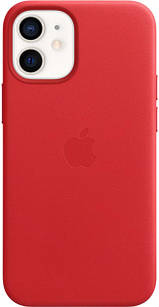 Чохол Apple Leather Case with MagSafe Red для iPhone 12 / 12 Pro