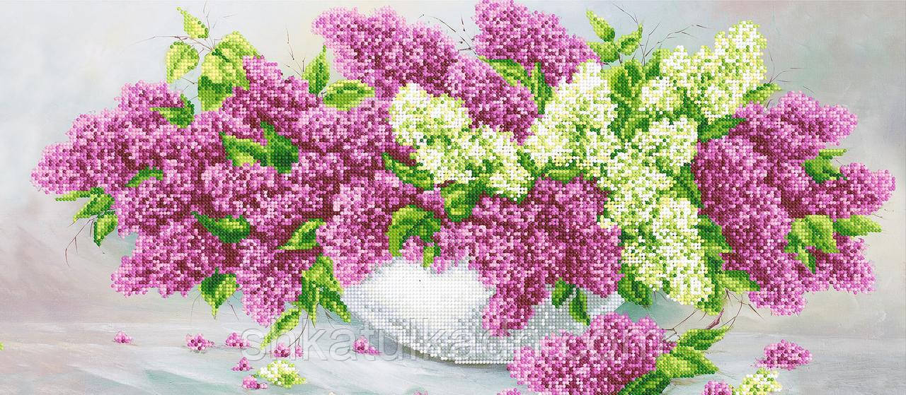 Схема для вишивання бісером Букет бузку