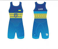 Трико сборной Украины UWW Ukraine 2017 BLUE синее