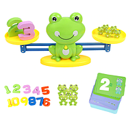 Обучающая счету настольная игра для детей математические весы Fun Frog balance