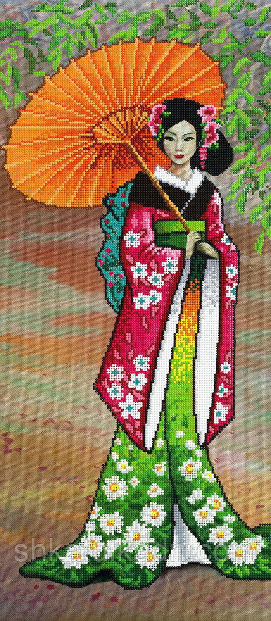 Схема для вышивки бисером Японская девушка - фото 1 - id-p1303417202