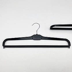 Плічка вішаки тремпеля для штанів і спідниць пластикові W-BV41 чорного кольору