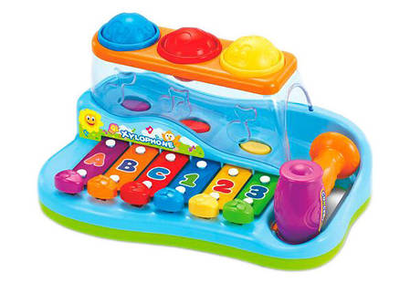 Дитяча музична іграшка ксилофон-стучалка "Бряк-дзвін" Limo Toy 9199/856, фото 1