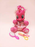 Интерактивная детская музыкальная лошадка-пони с бутылочкой My Little Pony Limo Toy 66241 розовая