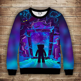 Світшот з принтом 3D Minecraft Enter the Nether. Дитячі і дорослі розміри ВСІ Розміри