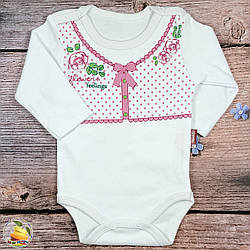 Білий боді для дівчинки Розміри: 62,68,74,80 см (01181-1)