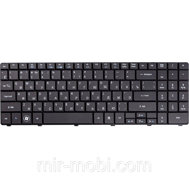 Клавіатура для ноутбука ACER Aspire 5516, eMachines E525 чорний, без фрейму
