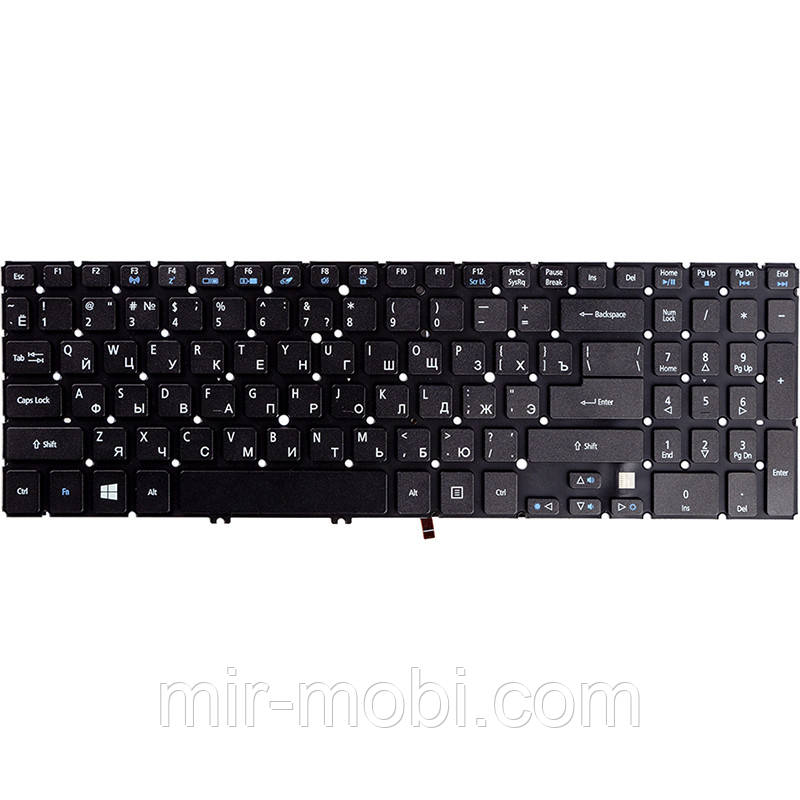 Клавіатура для ноутбука ACER Aspire M3-MA50, M5-581T, чорний