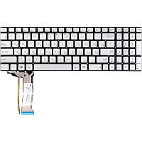 Клавіатура для ноутбука ASUS N551, N551JQ сріблястий, без фрейму