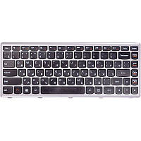 Клавiатура для ноутбука LENOVO Z410, G400 чoрний, сірий фрейм