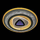 Кругла світлодіодна люстра 100 Вт 50 см з 3D ефектом і регулюванням яскравості LS-2813-490C, фото 3