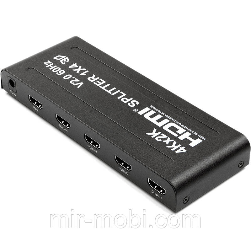 Сплітер PowerPlant HDMI 1x4 V2.0, 3D, 4K/60hz (HDSP4-V2.0)