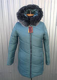 Куртка жіноча зимова модель Смужка, розміри від 40 до 50, фото 4