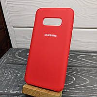Чехол бампер софт тач СИЛИКОН КЕЙС красный для Samsung s10e #