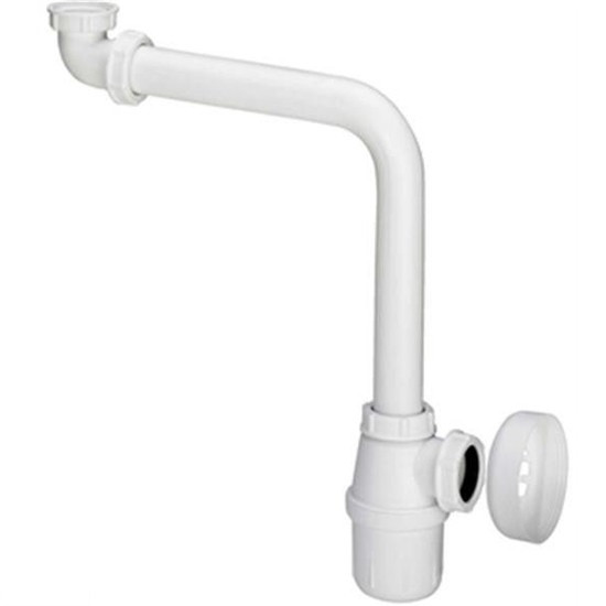 Сифон для умивальника 1 1/4, вигнутий, пластик (128913), фото 1