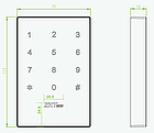 Кодовий зчитувач СКУД ZKTeco KR702EM, фото 3