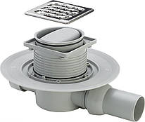 Трап VIEGA 583217 з сухим затвором ф50, нержавійка, горизонтальний