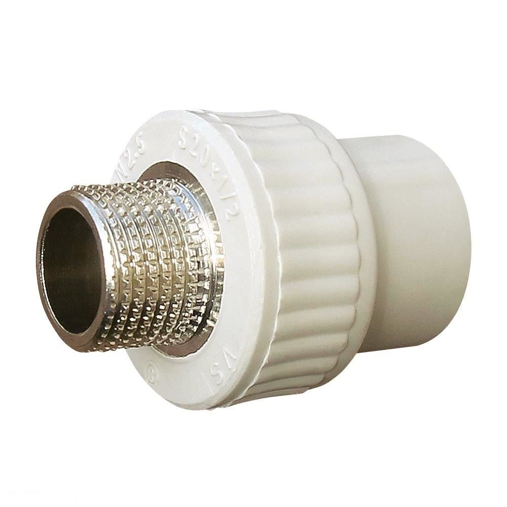 Муфта 50 мм на 1 1/2" НР «VS Plast» поліпропіленова з зовнішньою різьбою, фото 1