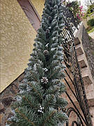 Гірлянда хвойна "Кармен" з срібними шишками, перлами 2.90 штучна