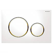 Sigma20 Змивна клавіша, подвійний змив, білий/срібло/білий