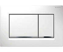 Sigma30 Змивна клавіша, подвійний змив, білий/хром глянсовий-білий