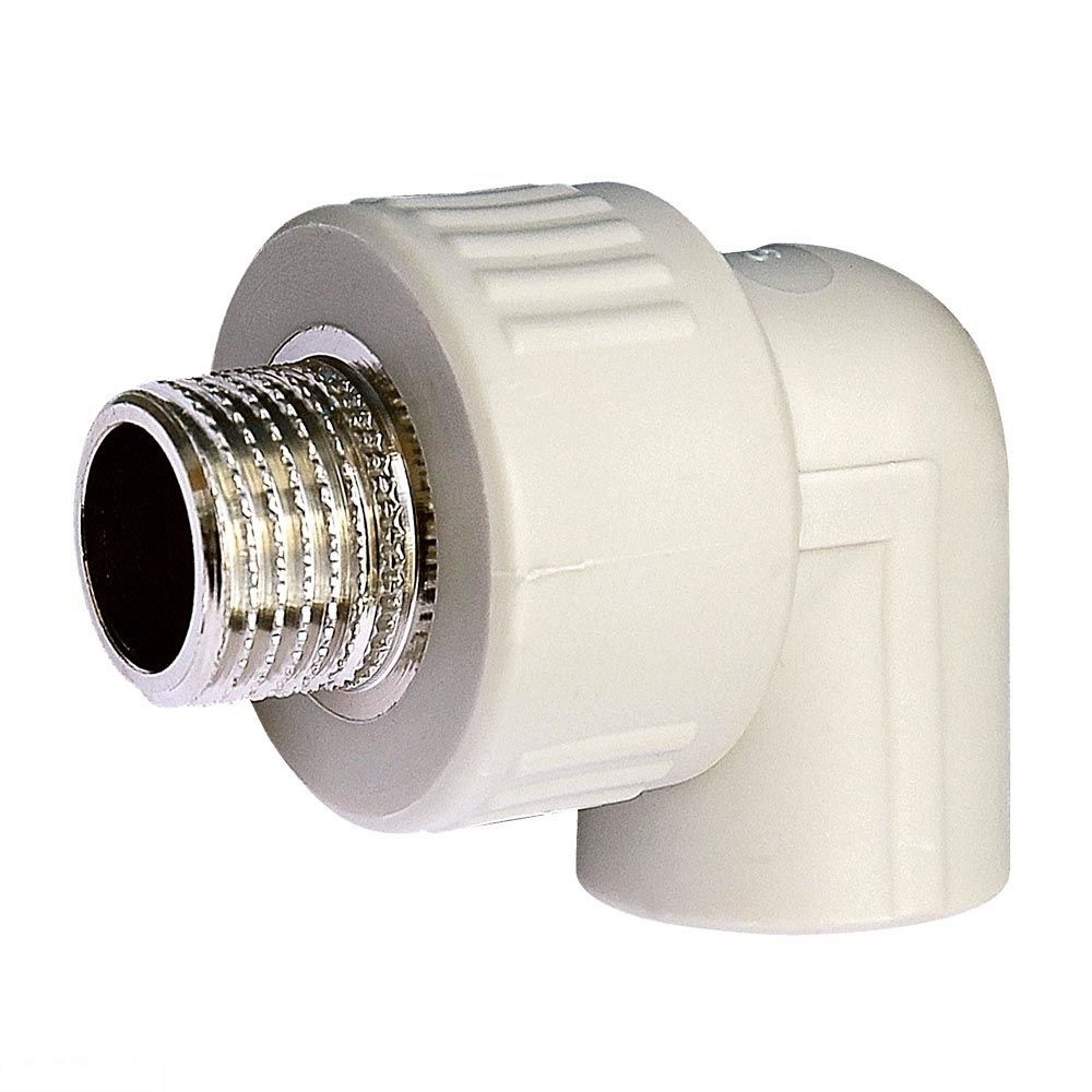 Кут VS Plast 1010 25 мм на 1/2" НР поліпропіленовий з зовнішньою різьбою, фото 1