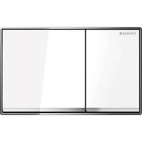 Omega60 Змивна клавіша, метал, біле скло