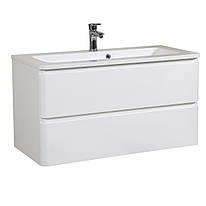 Комплект Аква Родос Акцент 27025 тумба підвісна з раковиною Альфа 100 см