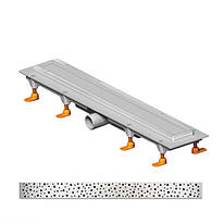 CH-650-SN1 Душовий канал 650 мм з матовою ґратами Квадрати