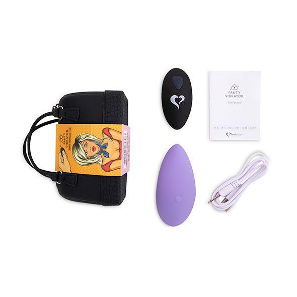 Вібратор в трусики FeelzToys Panty Vibrator Purple з пультом ДУ, 6 режимів роботи, сумочка-чохол 777Shop.com.ua