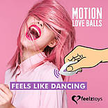 Вагінальні кульки з масажем і вібрацією FeelzToys Motion Love Balls Twisty з пультом ДУ, 7 режимів 777Store.com.ua, фото 4