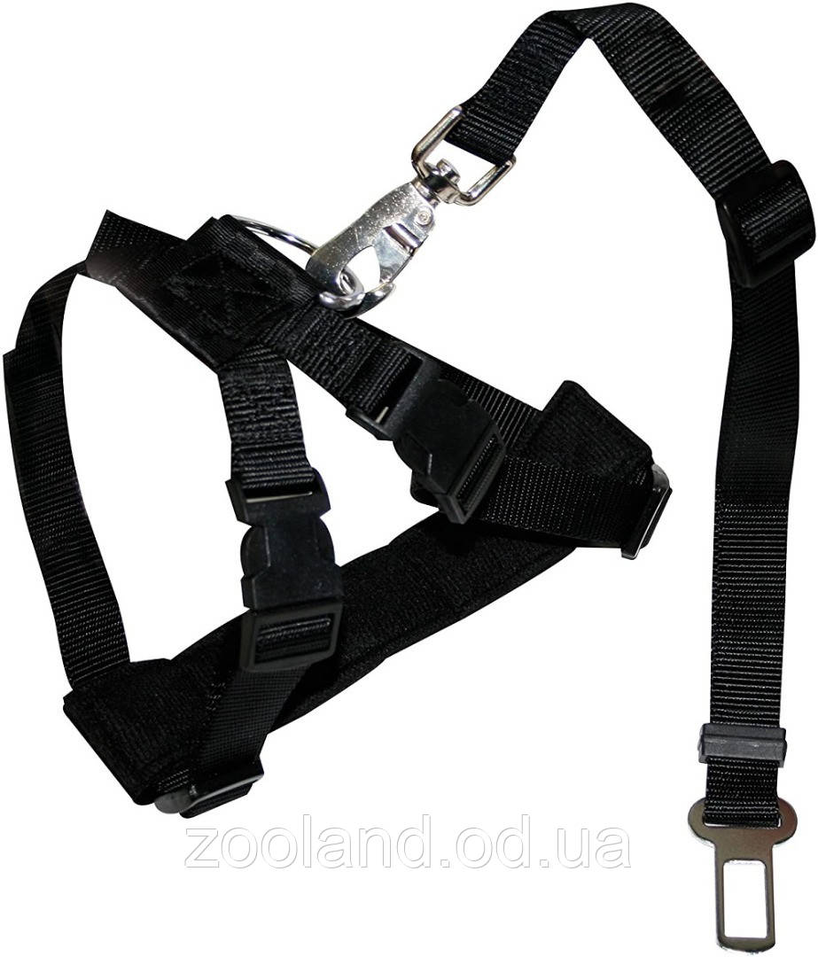 C5001290 Croci Harness Safety Belt Шлея безпеки в авто чорна, 30-70 см