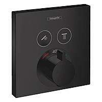 SHOWERSELECT термостат для 2х потребителей, скрытого монтажа, цвет покрытия чёрный матовый