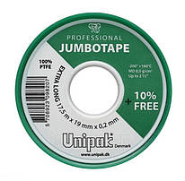 ФУМ лента Jumbotape Standard (10m x 19mm x 0,2mm) + 10% для систем питьевой воды, охладительных систем