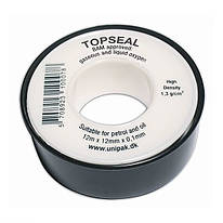 ФУМ лента Topseal (12mx12mmx0,1mm) для систем питьевой воды, газа, жидкого кислорода, охладительных систем