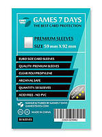 Аксессуар Games 7 Days Протекторы для карт Games7Days (59 х 92 мм, Euro, 50 шт.) (PREMIUM) (GSD-025992)