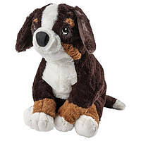 Игрушка мягкая пес / бернская овчарка 36 см IKEA HOPPIG детская мягкая игрушка ИКЕА ХОППІГ