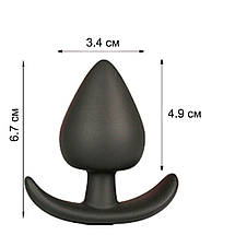 Анальна пробка силіконова M 3.4 см Anal Sex Toy, фото 3