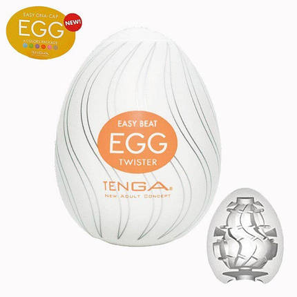 Мастурбатор чоловічий яйце Tenga Egg Twister + змазка, фото 1