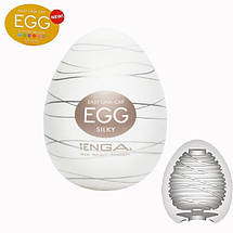Мастурбатор чоловічий яйце Tenga Egg Silky + змазка, фото 3