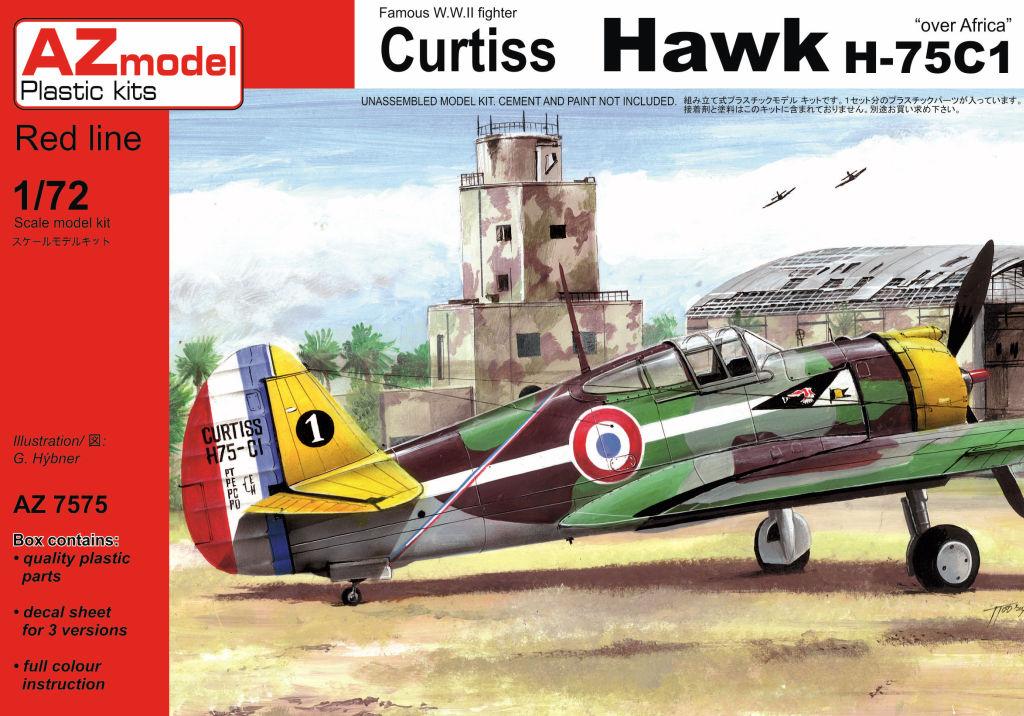 Пластикова модель 1/72 AZ model 7575 Американський винищувач Curtiss Hawk H-75C1 „Over Africa“