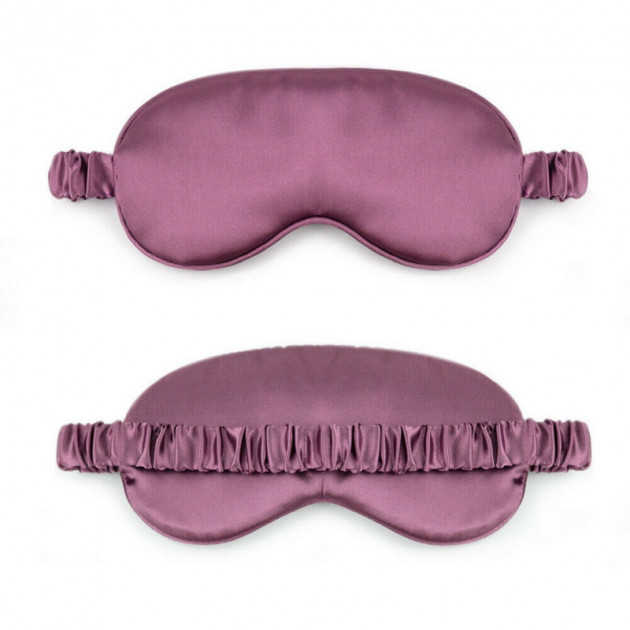 Маска для сну із шовку Silenta Silk Wave Purple + беруші