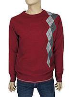 Класичний чоловічий светр в бордовому кольорі Taddyo 0280 НК34