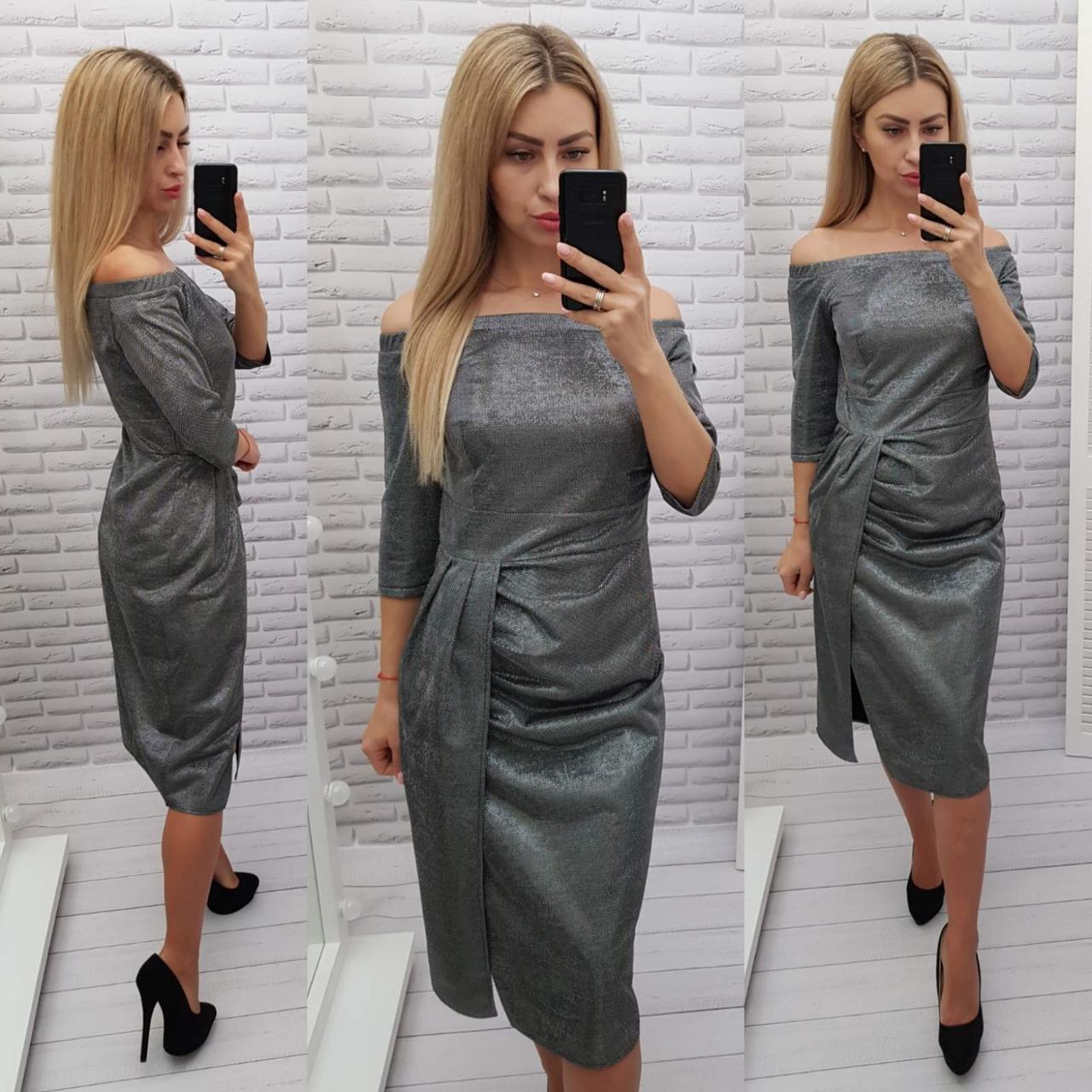 Новорічне плаття, арт 409, колір металік, фото 1