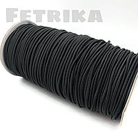 Гумка капелюшна кругла чорна 2,5 мм