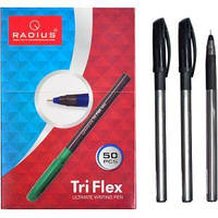 Ручка масляна "RADIUS Tri Flex TT" чорна (50)