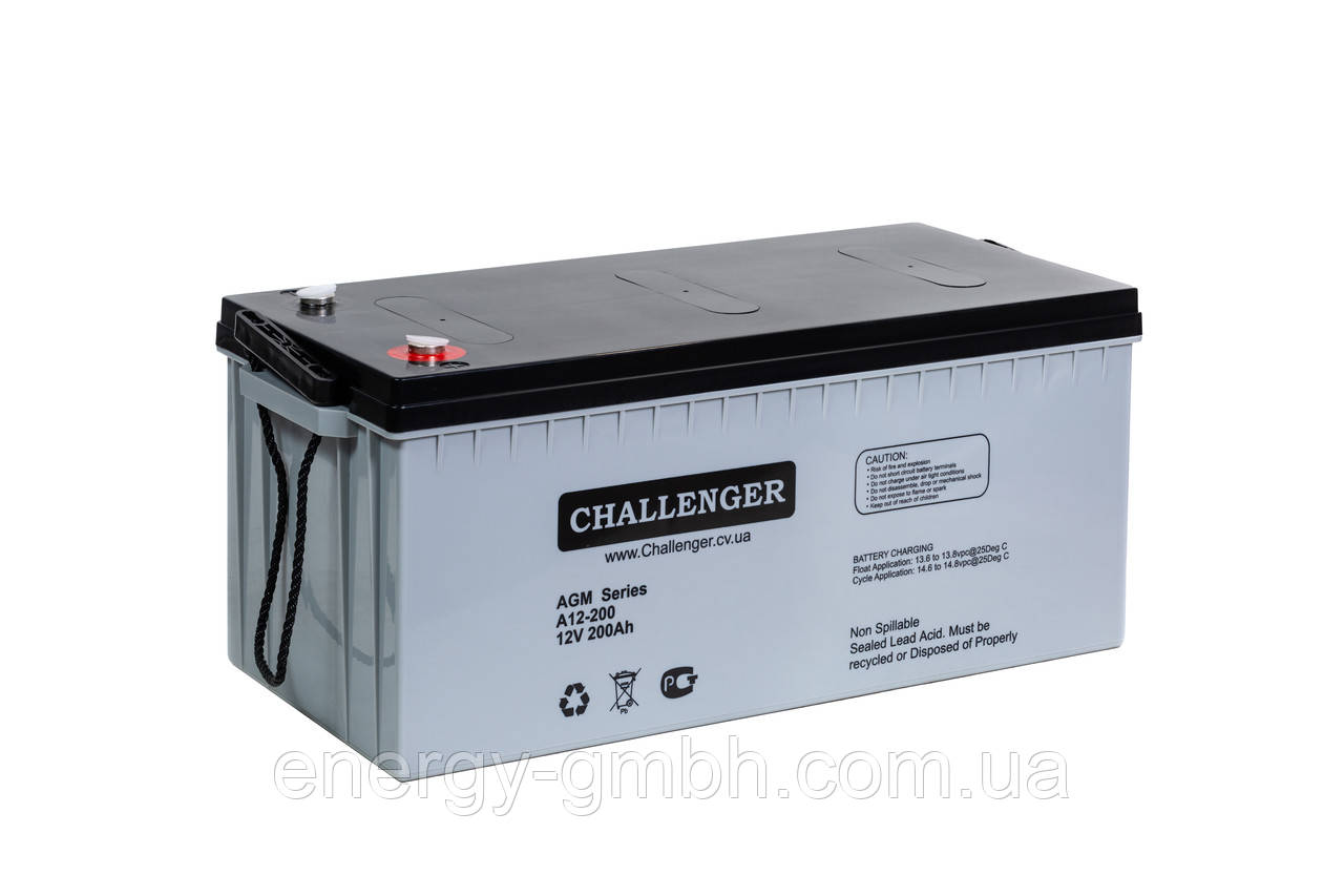 Аккумуляторная батарея Challenger A12-200 AGM - фото 1 - id-p40280695